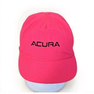 Vintage Acura Adjustable Snapback Hat By Ski Country Imports Cap 90s Neon Pink